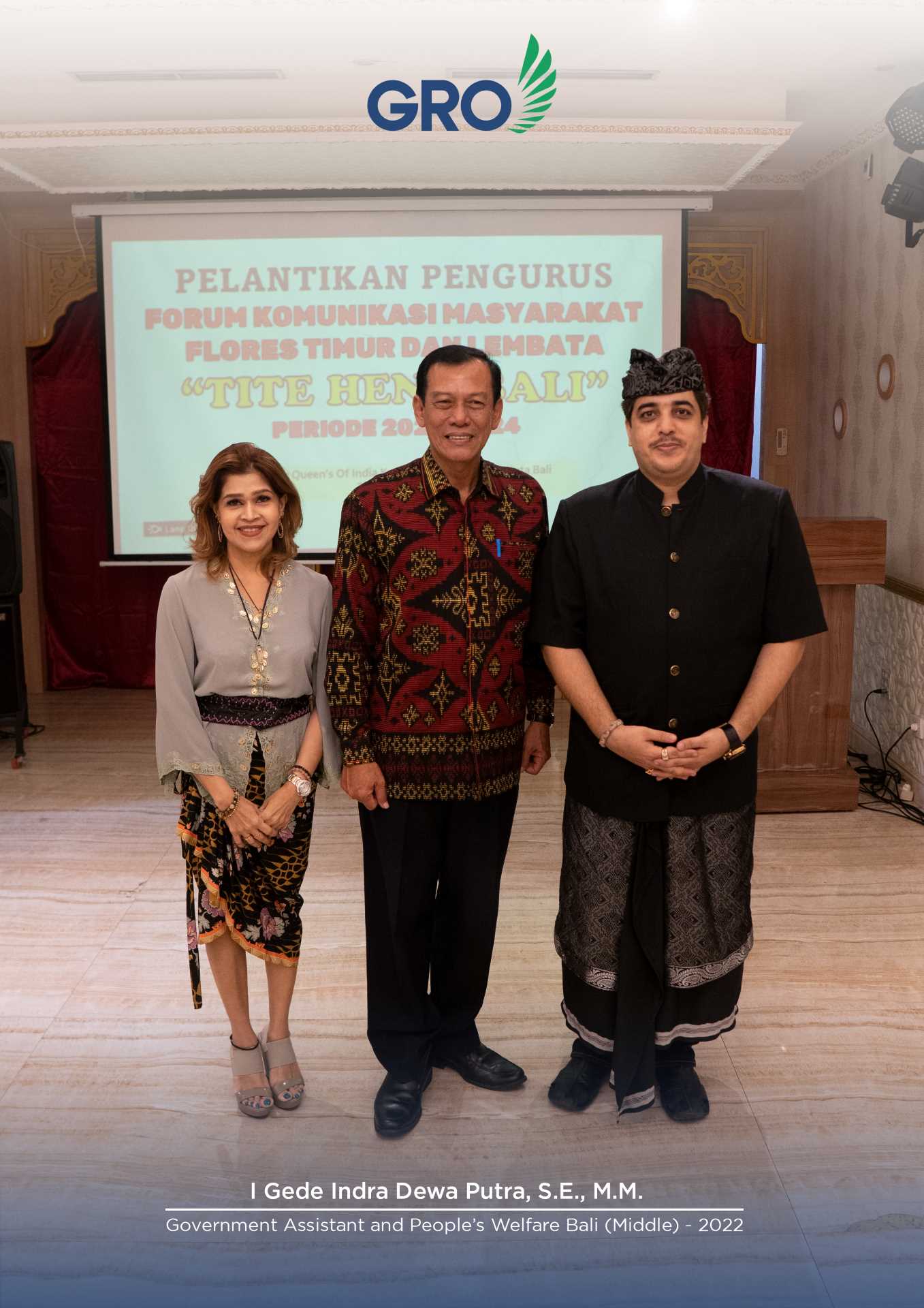 I Gede Indra Dewa Putra, S.E., M.M. is the Goverment Assistant and People's Welfare Bali (Middle) - 2022